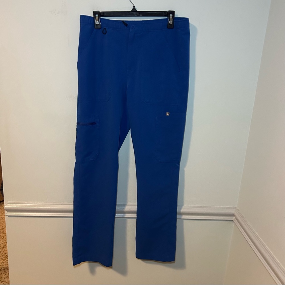 Figs Technical Collection Blue Cargo Scrub Pants Size Small